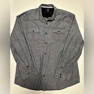 I Jeans By Buffalo Men’s Gray Size Extra Large Long Sleeve Shirt EUC